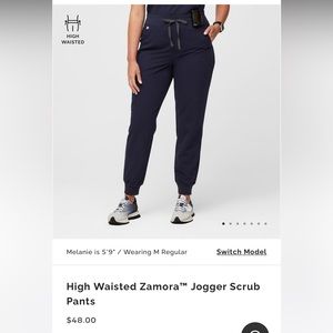 Dark Harbor Figs High Waisted Zamora Jogger Scrub Pants
